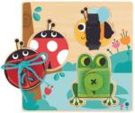 Tooky toy Tooky Toy: 2 în 1 puzzle cu forme animale și tablă interactivă (TH942)