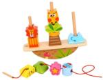 Tooky toy Állatos Egyensúlyozó Toronyépítő- És Fűzős Játék
