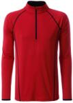 James & Nicholson (Daiber) Férfi funkcionális hosszú ujjú felső JN498 - Piros / fekete | XL (1-JN498-1752348)