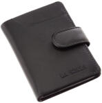 La Scala valódi bőr kártyatartó RFID védelemmel AST2038 fekete