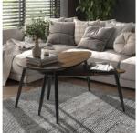 Vicco Veyo dohányzóasztal / kisasztal szett, 2 db, dió/fekete