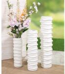  Exkluzív matt fehér kerámia váza 46cm Rillo