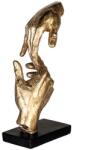  Gyönyörű antikolt bronz hatású kezeket formázó szobor arany színben 29cm Two hands