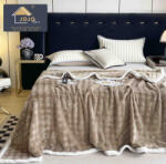 Jojo Home Patura cocolino 200x230cm, gofrata cu bordura alba, bej-F068 (F068) Patura