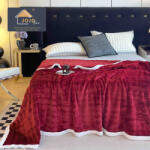 Jojo Home Patura cocolino 200x230cm, gofrata cu bordura alba, visinie-F071 (F071) Patura