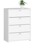 AKORD Dulap depozitat incaltaminte, pantofar, placa laminata, 4 sertare, alb, 66x36x85 cm (166950-AK) - edanco Pantofar