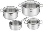 Tefal Set 7 piese Tefal Duetto Plus, Inductie, Sistem de gradatie, Capac de sticla (3168430299214)