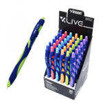 Vinson Golyóstoll nyomógombos gumírozott test Live F20 vegyes displ 36 db, írásszín kék