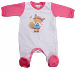  Belül bolyhos hosszú ujjú kislány rugdalózó Rókalány mintával (50)