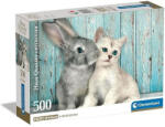 Clementoni Állatos Cat & Bunny 500 db-os puzzle Compact Clementoni (CL35539)