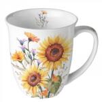 Ambiente Napraforgó mintás porcelán bögre - 400ml