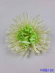  Tűszirmú krizantém fej 16cm - Krém-Zöld