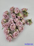  Rózsa selyemvirág fej 5 cm AUT - Fáradt Rózsaszín