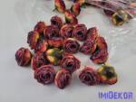  Rózsa szárazhatású selyem fej 4, 5cm - Pirosas Narancs