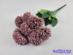  Krizantém 7 ágú selyemvirág csokor D8, 5cm M41cm - Mályva