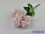  Krizantém 7 ágú selyemvirág csokor D8, 5cm M41cm - Rózsaszín