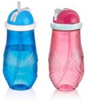 Iris Barcelona L-00502 Chico kulacs szívószállal 400ml, kék vagy rószaszín (L-00502)