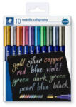 STAEDTLER Kalligrafikus marker készlet, '8325', 10 különböző metál szín (TS8325TB10) (TS8325TB10)
