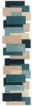 Flair Rugs Collage szőnyeg, 60 x 230 cm, 3900 g/m2, 100% gyapjú, sötétkék