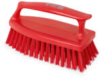 IGEAX élelmiszeripari tisztítókefe, függőleges markolattal, Piros, 0, 75mm kemény sörtével (1090RT)