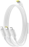 Baseus Cablu de Date Type-C la Micro-USB, Lightning, USB-C, 100W, 1.5m - Moon White (KF2349568) - vexio