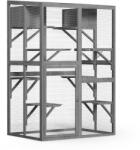  Kültéri 5 szintes macskaház futtató 116x82x175, 7 cm Fa PVC Bevonat 65454