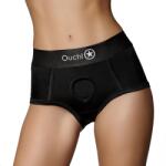 Ouch! Vibrating Strap-on Brief Black, XL-XXL