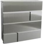 4home Cutie poștală BRICKS 370 x 370 x 105 mm, inox, inox mat