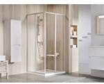 RAVAK Supernova SRV2-90 195 S zuhanykabin szatén, transparent (RAV-14V70UO2Z1)