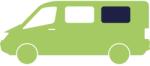 Carbest hátsó oldalablak VW T4 (1990-2004) modellekhez orientáció a vezetőoldalon