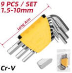 Deli 9 darabos lapos végű imbuszkulcs készlet DL230009