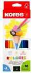 Kores Triangular színes ceruza készlet, háromszögletű, 12 szín (IK100312)