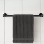 BALNEO Qube 2-es model fürdőszobai törölköző akasztó 60 cm, matt fekete M0301060203 (M0301060203)