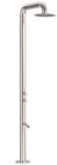 Tres kültéri padlós zuhanyoszlop lábmosóval, rozsdamentes acél 13499504 (13499504)