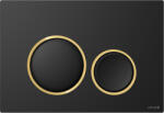 Cersanit Luna mechanikus nyomólap kettős öblítéshez, matt fekete/fényes arany K97-0632 (K97-0632)