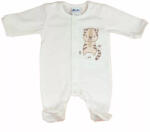  Biopamut hosszú ujjú elöl patentos rugdalózó (50) - tigris