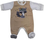  Belül bolyhos hosszú ujjú rugdalózó Mosómedve mintával (50)