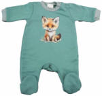  Belül bolyhos hosszú ujjú rugdalózó Róka mintával (62)