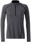 Daiber Tricou functional de damă cu mânecă lungă JN497 - Titan / neagră | 2XL (JN497-1752292)