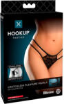 GoodLove HOOKUP Panties with Plug (negru) - chiloți din dantelă cu mărgele și plug analXL-XXL Vibrator