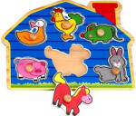 REGIO JÁTÉK Tanyasi állatok 6 darabos fa puzzle (RG24848)