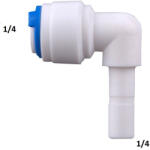 USTM L" könyök bekötő idom tömlős (pipa) fordított ozmózishoz 1/4" cső x 1/4" cső USTM Q-SE0404 (Q-SE0404)