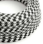 Creative Creative Cables textil lámpakábel Fényes szénfekete és optikai fehér textil kábel - Az eredeti XZ3RP04 (XZ3RP04)