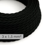 Creative Creative Cables textil lámpakábel Nagy keresztmetszetű elektromos kábel 3x1, 50 sodrott XZ15TM04 fekete (XZ15TM04)