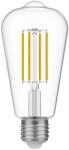 Creative-Cables LED izzó, átlátszó, Edison ST64, 7 W, 806 lm, E27, 2700 K, szabályozható - T02 (BB-T02)