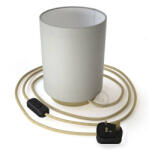 Creative-Cables Posaluce fémből, fehér Lawn Cilindro lámpaernyővel (ABM23GOFINNRN06LBI)