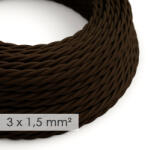 Creative Creative Cables textil lámpakábel Nagy keresztmetszetű elektromos kábel 3x1, 50 sodrott XZ15TM13 barna (XZ15TM13)