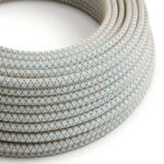 Creative Creative Cables textil lámpakábel Kék Steward és bézs Criss-Cross textil kábel XZ2RD65 pamut (XZ2RD65)