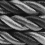 Creative Creative Cables lámpakábel 2XL elektromos vezeték, elektromos kábel 3x0, 75. Világos Orleans szövetborítás. Átmérő CLS24ORLEANS szürke (CLS24ORLEANS)