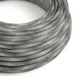 Creative Creative Cables textil lámpakábel Fényes optikai fekete és ezüst Vertigo textil kábel - Az XZ2ERM64 (XZ2ERM64)